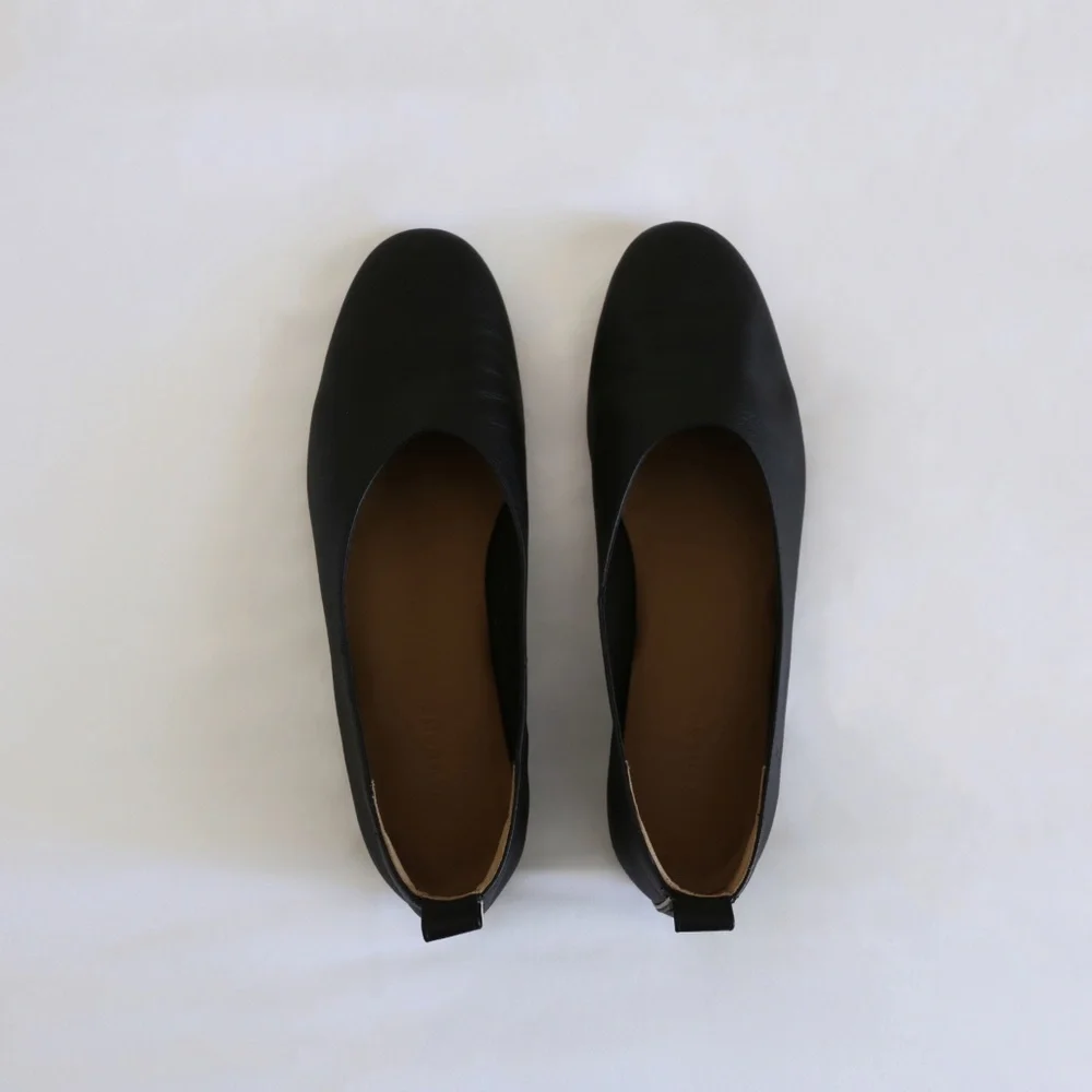 Everlane The Day Glove Flats in Black Leather Size 10.5 - Picture 2 of 8